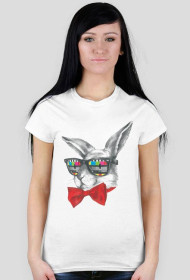 T-shirt Damski. Królik Telemaniak.