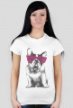 T-shirt Damski. Stylowy Bulldog.