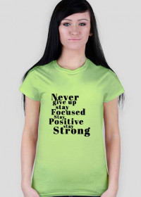 koszulka "never give up"