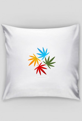 Poszewka na poduszkę "Jasia" biała - 4 kolory cannabis