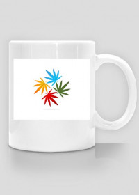 Kubek biała - 4 kolory cannabis