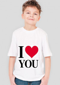Koszulka chłopięca "I <3 You".