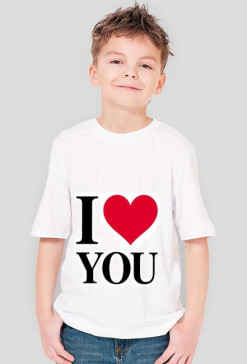 Koszulka chłopięca "I <3 You".