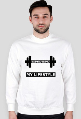 bluza biała męska - BODYBUILDING