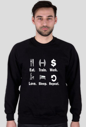 bluza męska czarna "mój dzień"