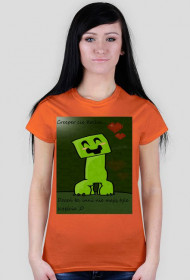 Koszulka pomarańczowa-Creeper cie Kocha!