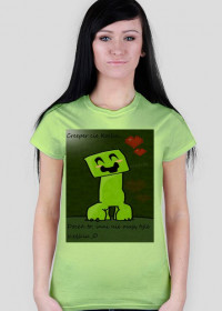 Koszulka zielona-Creeper cie Kocha!