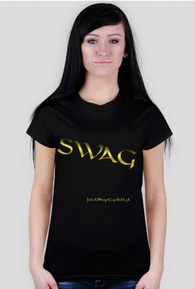 T-shirt z napisem SWAG.
