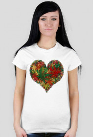 Koszulka damska biała - Marijuana Heart