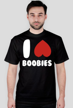 T-Shirt I Love Boobies Czarny