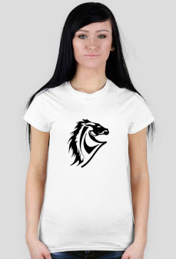 głowa końska 2 - biała damska T-shirt