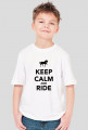 Keep calm and ride - chłopięca biała