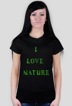 I love nature - damska czarna