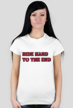 ride hard - damska biała