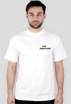 Koszulka z logo Life in Evolution Czarny napis + logo na plecach