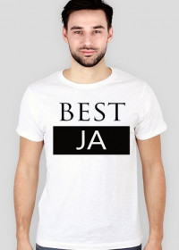koszulka męska (biała, krój 2.): BEST JA