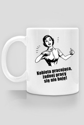 Kubek kobieta pracująca