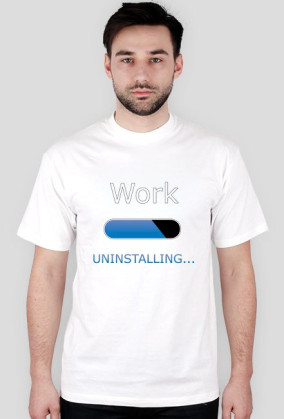 Koszulka męska work uninstalling