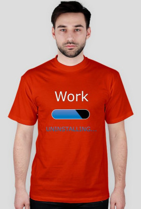 Koszulka męska work uninstalling