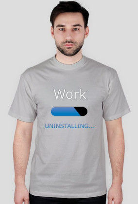 Koszulka męska work uninstalling