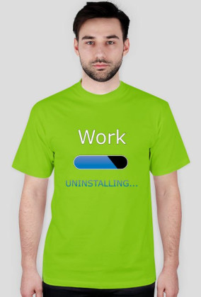 Koszulka męska work uninstalling