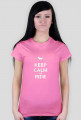 keep calm - damska różowa
