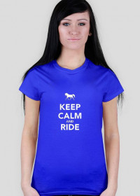 keep calm - damska niebieska