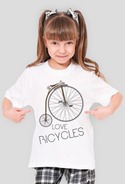 Koszulka dziewczęca love bicycles