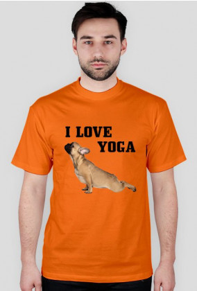Koszulka męska mops yoga