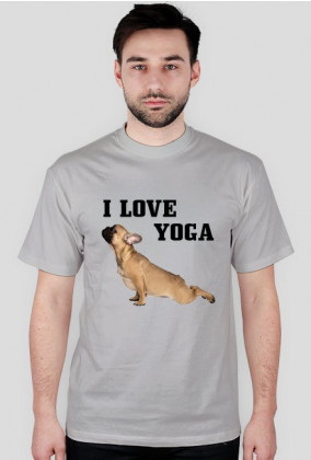 Koszulka męska mops yoga