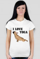 Koszulka damska mops yoga