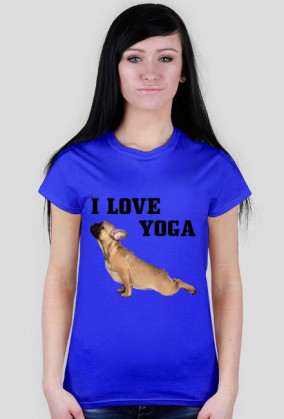Koszulka damska mops yoga