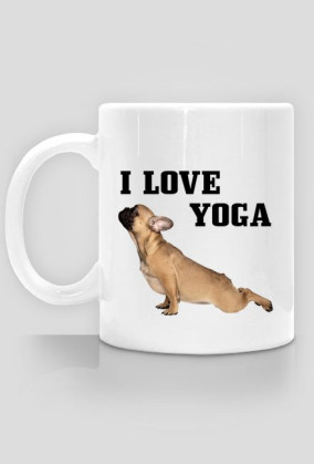 Kubek mops yoga