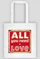 Torba all you need is love red