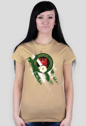 Rominta Gołdap pasy biało zielone damski t-shirt