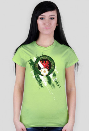 Rominta Gołdap pasy biało zielone damski t-shirt