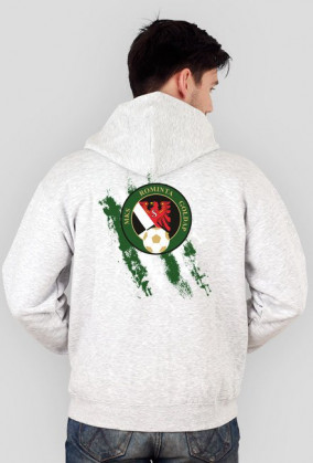 Rominta Gołdap pasy biało zielone bluza kaptur