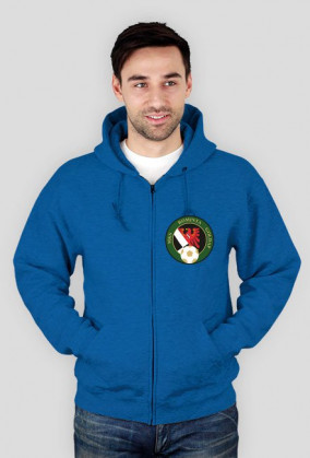 Rominta Gołdap pasy biało zielone bluza kaptur