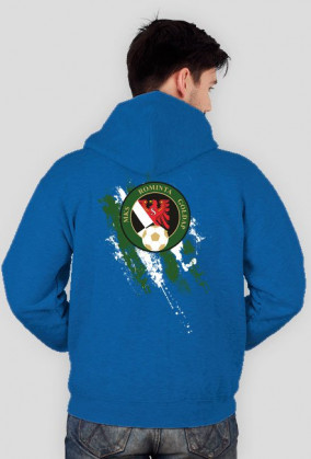 Rominta Gołdap pasy biało zielone bluza kaptur