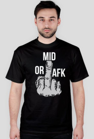 League of Legends Koszulka MID OR AFK! CZARNA