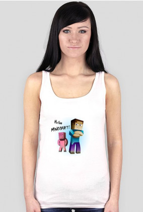 Minecraft koszulka dla dziewczyny na ramiączka