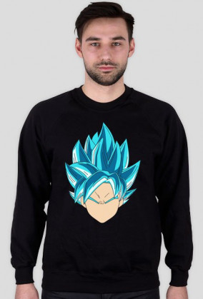 Dragon Ball Goku Super Sayian Blue - bluza męska bez kaptura