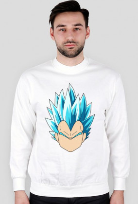 Dragon Ball Vegeta Super Sayian Blue - bluza męska bez kaptura