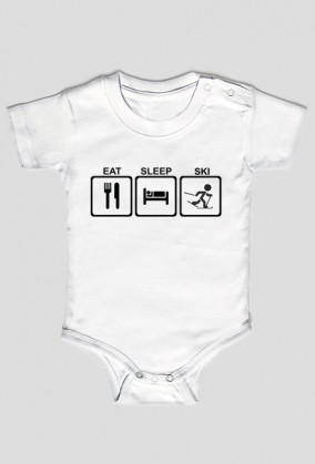 eat sleep ski koszulka body