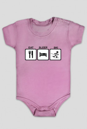 eat sleep ski koszulka body