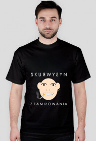 T-shirt męski czarny - S*urwy*yn z zamiłowania - Nadruk jasny