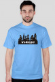 Koszulka "Miasto" Męska - niebieska