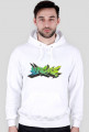 Bluza z kapturem "Graffiti WEKS" Męska - niebieska