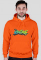 Bluza z kapturem "Graffiti WEKS" Męska - niebieska