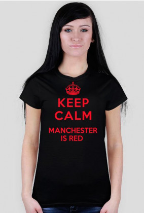 Keep calm Manchester is RED damska czarna